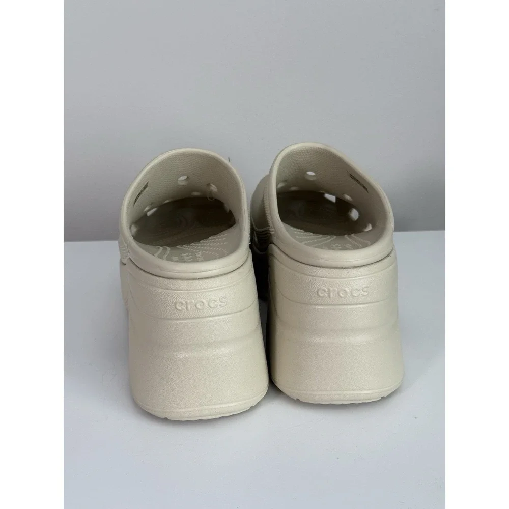 Crocs Siren Clog‎ Men 11 Bone Beige White Platform Chunky Heels Y2K Bratz Doll